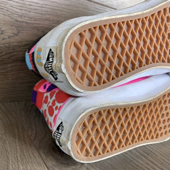 Vans High Top Womans Size 7 Custom Painted Pink Gold Purple Light Blue - Picture 5 of 16
